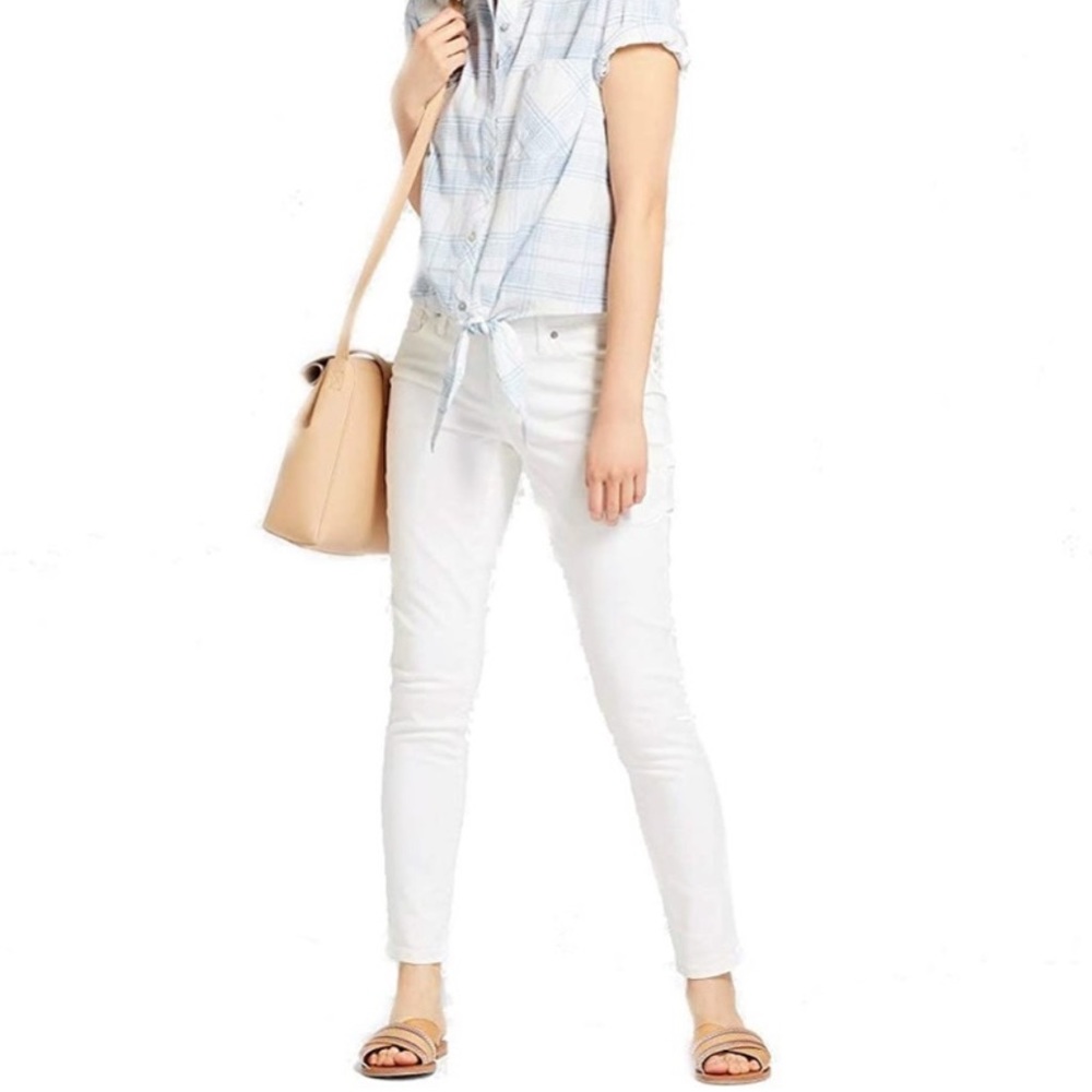 Universal Thread - Mid Rise White Skinny Jean - Picture 1 of 8